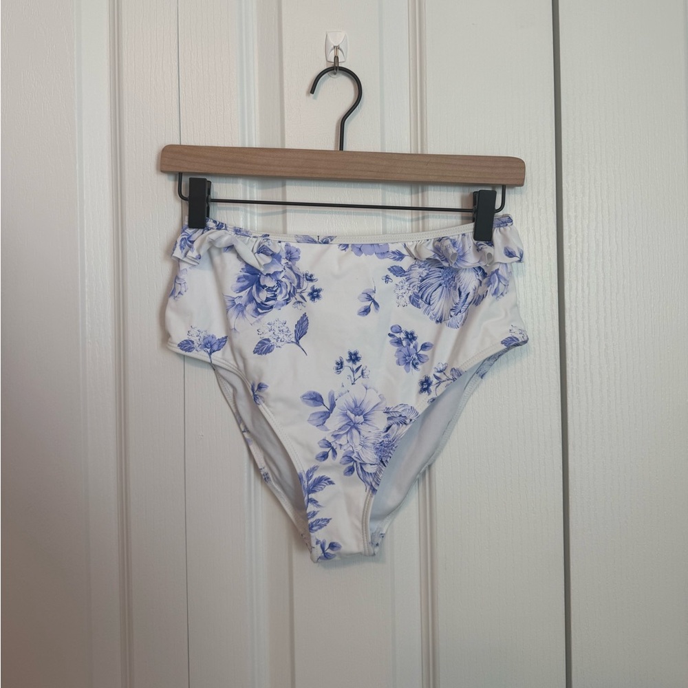 Floral High-Waisted Bikini Bottoms